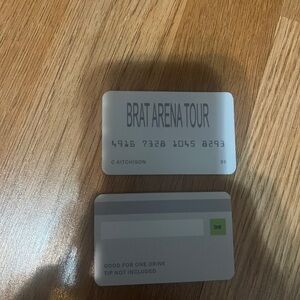 Charlie xcx Brat Arena Tour Card ticket